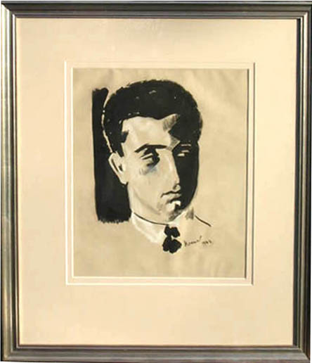 portrait of my father,Dr.John Gordon,consultant bacteriologist,and readerin bacteriology,university of Leeds, pastel,signed and dated 1922.